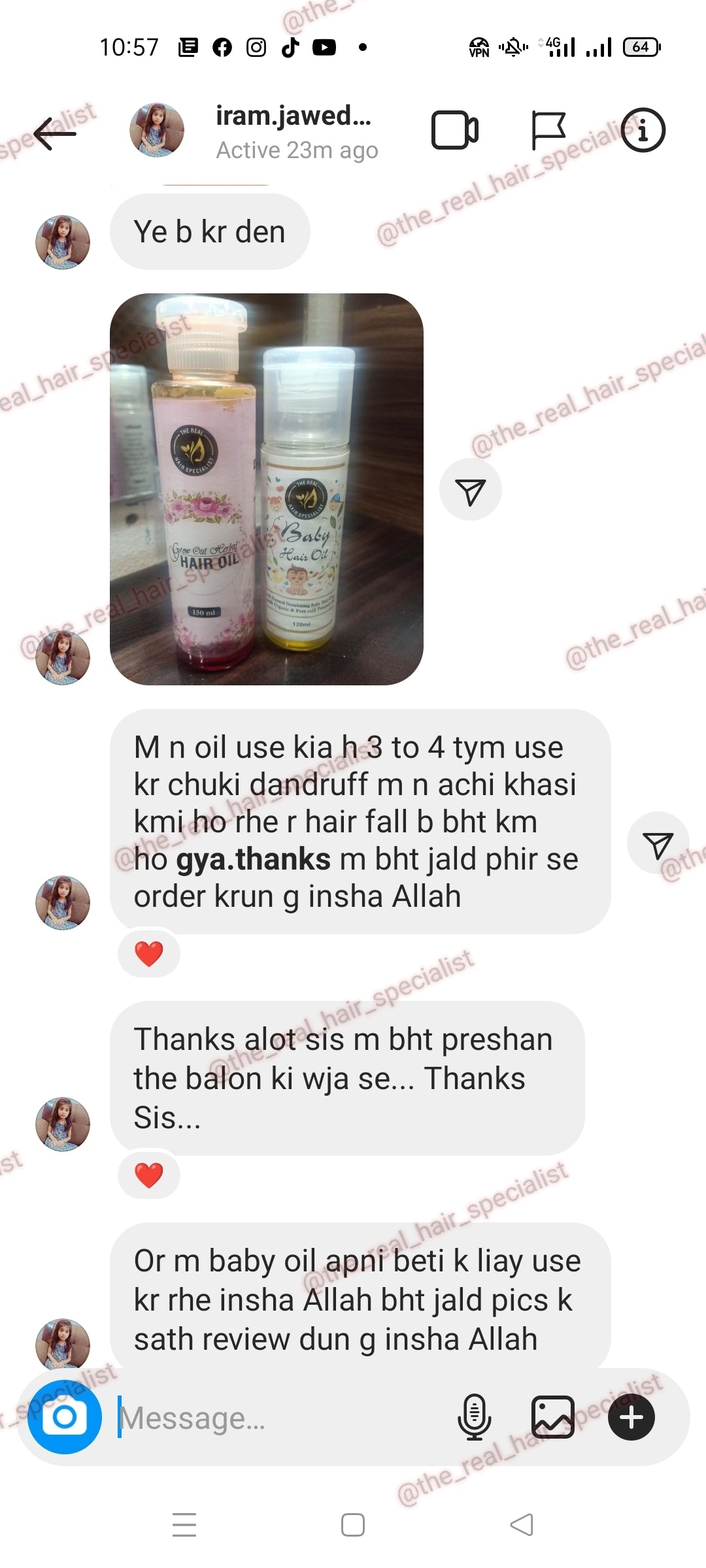 Grow out herbal hair oil