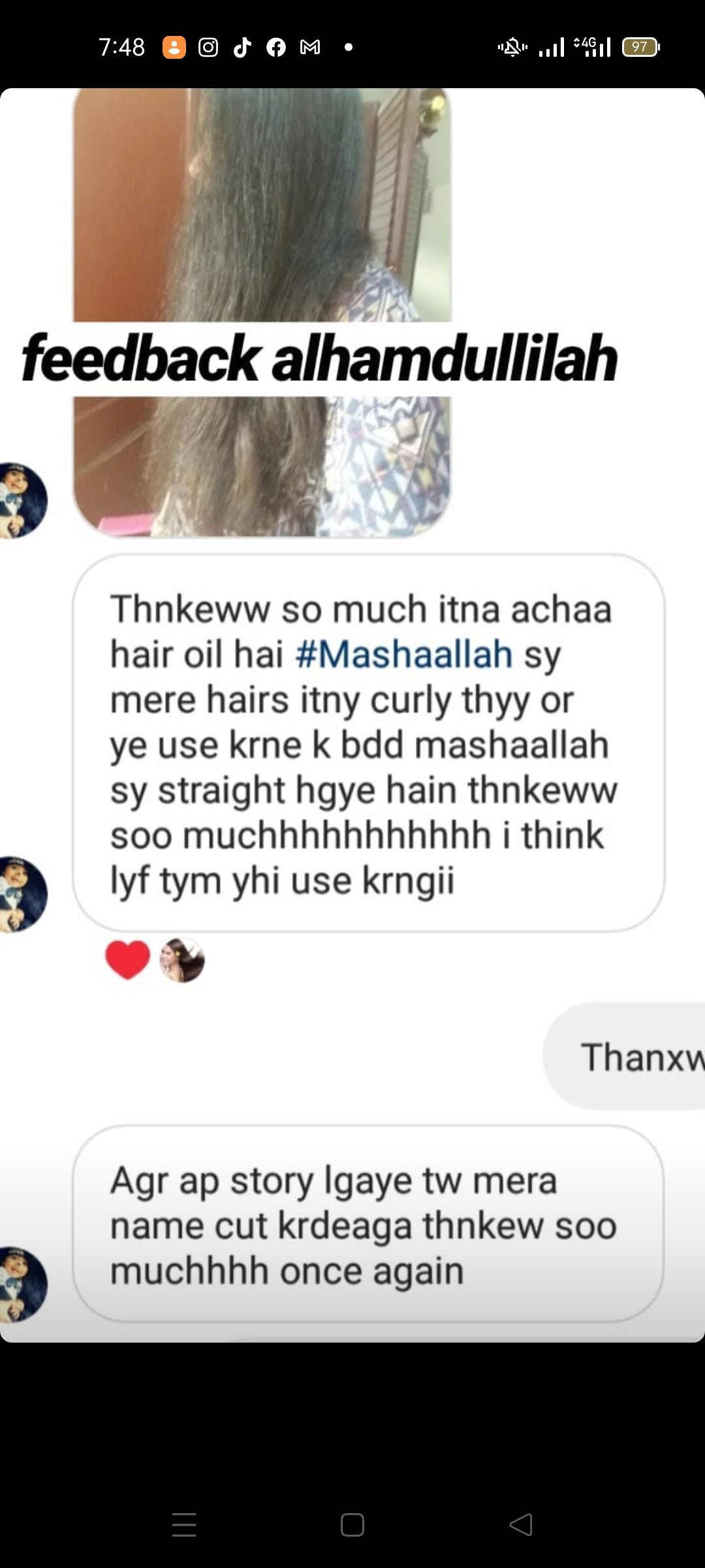 Grow out herbal hair oil
