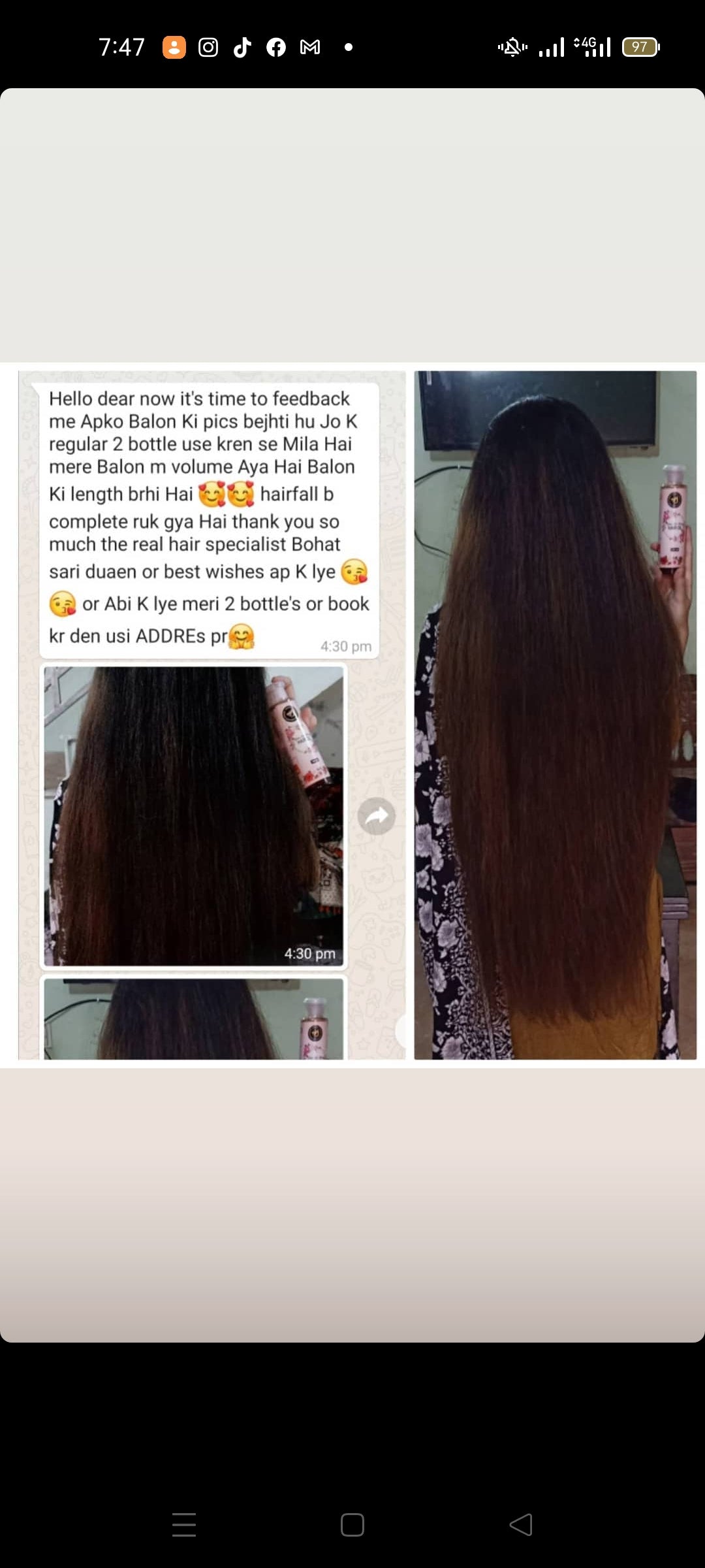 Grow out herbal hair oil