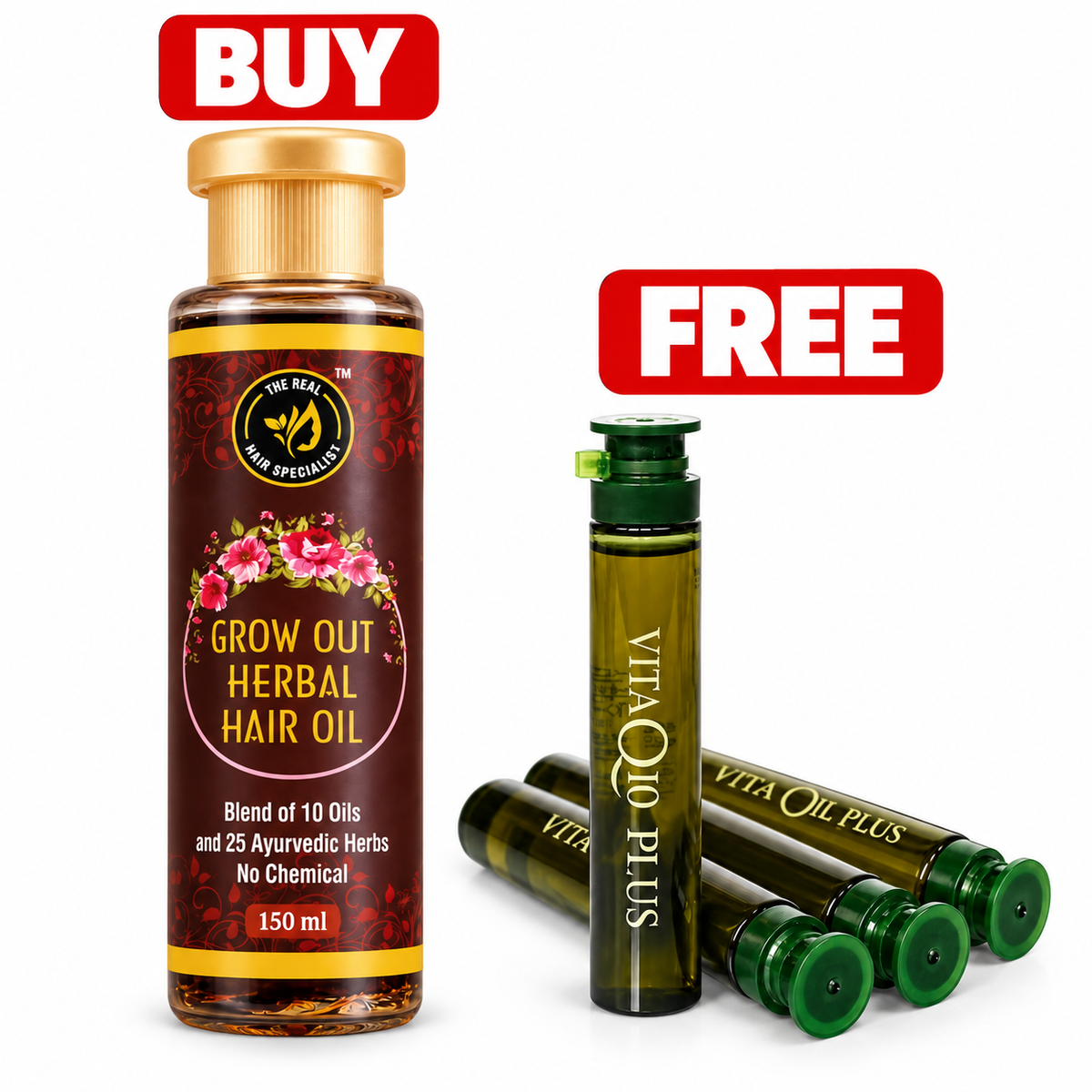 Special offer buy grow out oil with free hair serum