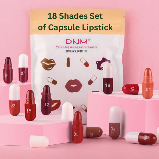 18 shades lipstick capsules